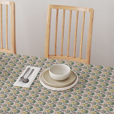Square Tablecloth, 100% Cotton, 52x52", Floral 109
