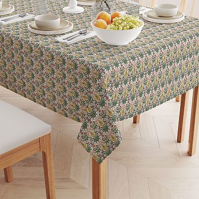 Square Tablecloth, 100% Cotton, 52x52", Floral 109