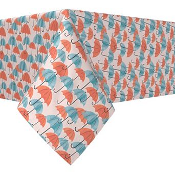Square Tablecloth, 100% Cotton, 52x52", Umbrellas Up