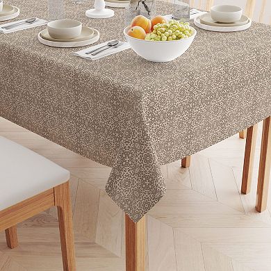 Rectangular Tablecloth, 100% Polyester, 60x84", Floral Scroll Lace