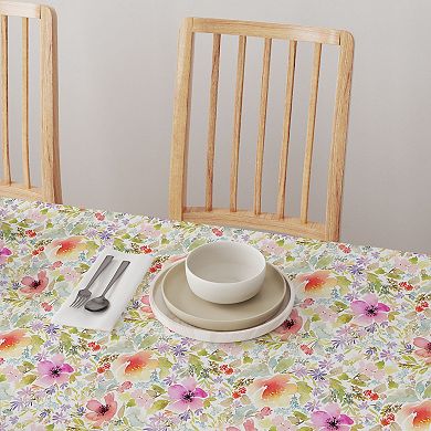 Rectangular Tablecloth, 100% Polyester, 60x104", Botanical Garden Dogwood