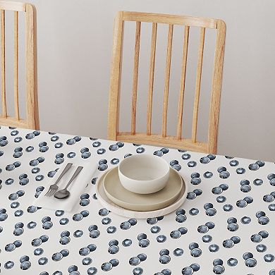 Square Tablecloth, 100% Polyester, 60x60", Blueberry Picnic