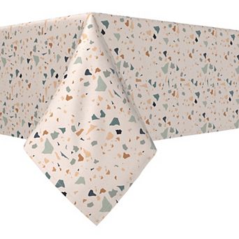 Rectangular Tablecloth, 100% Polyester, 60x120", Pink Terrazzo