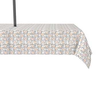 Water Repellent, Outdoor, 100% Polyester, 60x104", Simple Floral Check