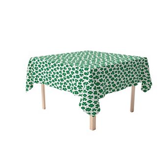 Square Tablecloth, 100% Polyester, 54x54", St. Patrick's Day Shamrock Decoration