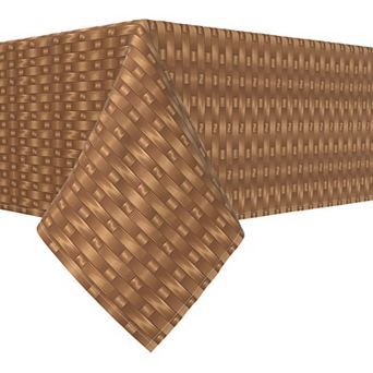 Rectangular Tablecloth, 100% Polyester, 60x120", Copper Style Wicker