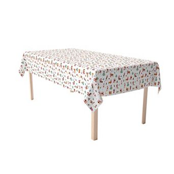 Rectangular Tablecloth, 100% Cotton, 60x120", Holiday Dogs