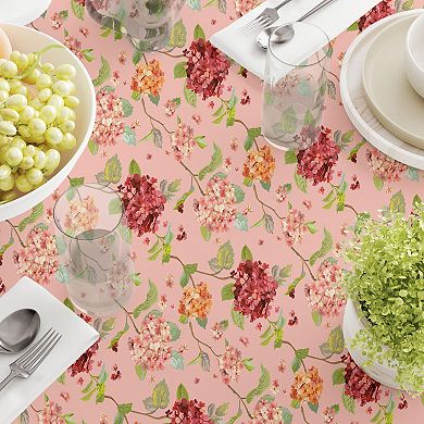 Round Tablecloth, 100% Polyester, 60" Round, Hydrangea Blossom