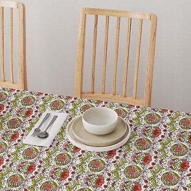 Rectangular Tablecloth, 100% Cotton, 52x84", Floral 3