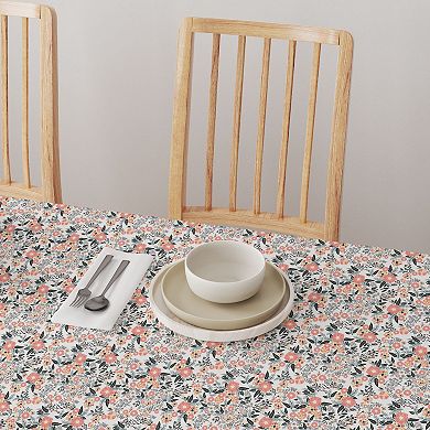 Square Tablecloth, 100% Cotton, 52x52", Botanical Blossom