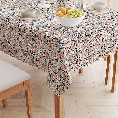Square Tablecloth, 100% Cotton, 52x52", Botanical Blossom