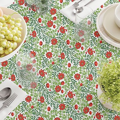 Square Tablecloth, 100% Cotton, 52x52", Floral 72