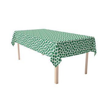 Rectangular Tablecloth, 100% Cotton, 60x120", St. Patrick's Day Shamrock Decoration