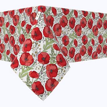 Rectangular Tablecloth, 100% Cotton, 52x84", Floral 229