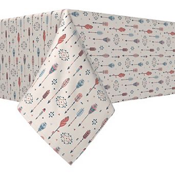 Rectangular Tablecloth, 100% Polyester, 60x104", Ethnic Arrows