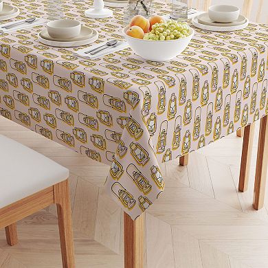 Square Tablecloth, 100% Polyester, 60x60", Camping Lanterns