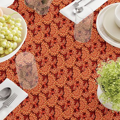 Square Tablecloth, 100% Cotton, 52x52", Floral 170
