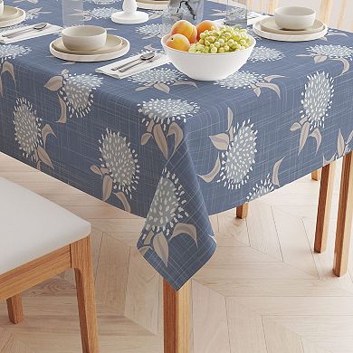 Square Tablecloth, 100% Polyester, 54x54", Country Floral Design