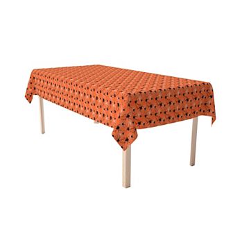 Rectangular Tablecloth, 100% Polyester, 60x84", Halloween Spiders Web