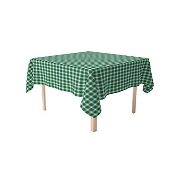 Square Tablecloth, 100% Cotton, 52x52", Christmas Green Plaid