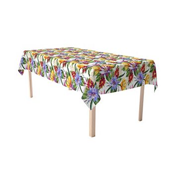 Rectangular Tablecloth, 100% Cotton, 60x104", Floral 191