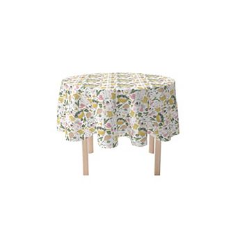 Round Tablecloth, 100% Polyester, 90" Round, In the Garden