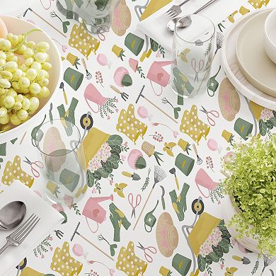 Round Tablecloth, 100% Polyester, 90" Round, In the Garden