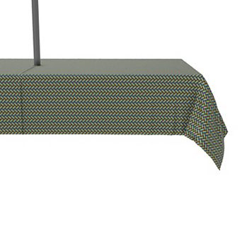 Water Repellent, Outdoor, 100% Polyester, 60x104", Rainbow Herringbone Weave
