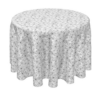 Round Tablecloth, 100% Polyester, 90" Round, Spooky Spider Webs