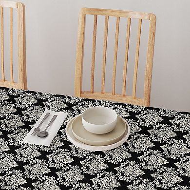 Square Tablecloth, 100% Cotton, 52x52", Floral 162