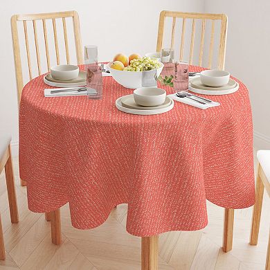 Round Tablecloth, 100% Polyester, 90" Round, Coral Batik Design