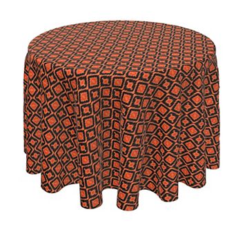 Round Tablecloth, 100% Polyester, 70" Round, Ikat Halloween