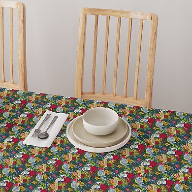 Round Tablecloth, 100% Polyester, 90" Round, Happy Jewish New Year