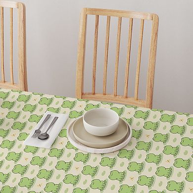 Rectangular Tablecloth, 100% Polyester, 60x84", Frog Illustration