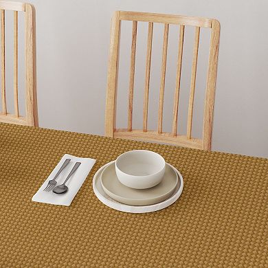 Square Tablecloth, 100% Polyester, 70x70", Fine Cane Woven Fibers