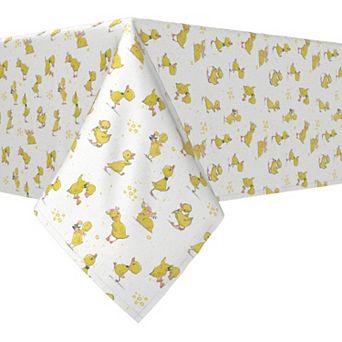 Rectangular Tablecloth, 100% Cotton, 60x104", Ducklings