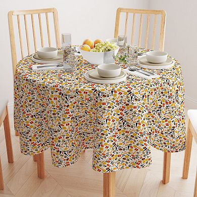Round Tablecloth, 100% Polyester, 70" Round, Hanukkah Celebration Essentials