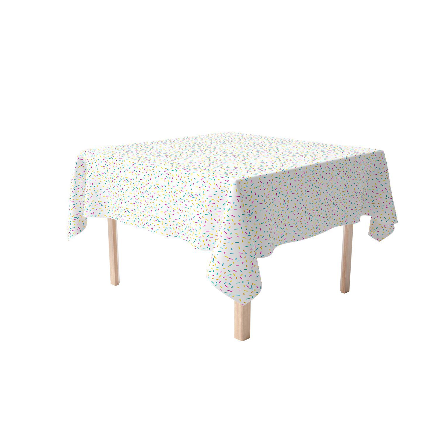 LinenTablecloth 54-Inch Square Polyester Tablecloth Blue & White Checker