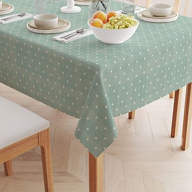 Rectangular Tablecloth, 100% Cotton, 52x84", Textured Dots