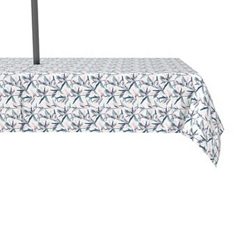 Water Repellent, Outdoor, 100% Polyester, 60x120", Pastel Tropical Leaves