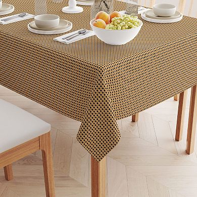 Square Tablecloth, 100% Polyester, 54x54", Chessboard Braid