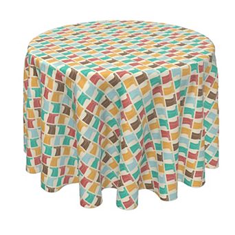 Round Tablecloth, 100% Polyester, 60" Round, Rainboots
