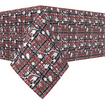 Rectangular Tablecloth, 100% Polyester, 60x84", Red Beautiful Berry Weave
