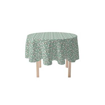 Round Tablecloth, 100% Polyester, 70" Round, Chinese Cherry Blossom