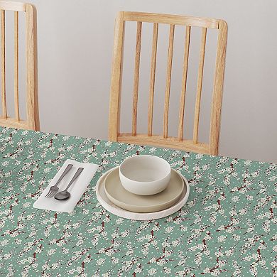 Round Tablecloth, 100% Polyester, 70" Round, Chinese Cherry Blossom