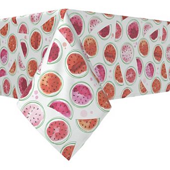 Square Tablecloth, 100% Polyester, 60x60", Watermelon Design