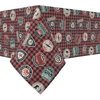 Rectangular Tablecloth, 100% Cotton, 52x120", Mountain Explorer Plaid