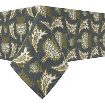 Square Tablecloth, 100% Cotton, 52x52", Floral 152