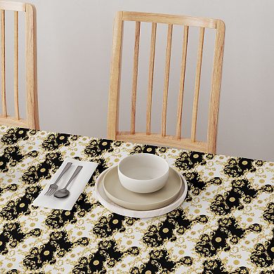 Square Tablecloth, 100% Cotton, 52x52", Floral 168
