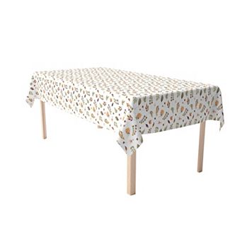 Rectangular Tablecloth, 100% Cotton, 52x84", Falling Leaves & Flowers